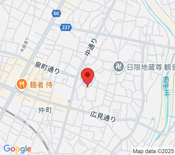 織物参考館・紫の地図