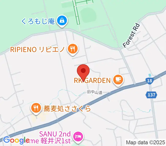 軽井沢町追分宿郷土館の地図