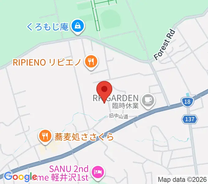 軽井沢町追分宿郷土館の地図