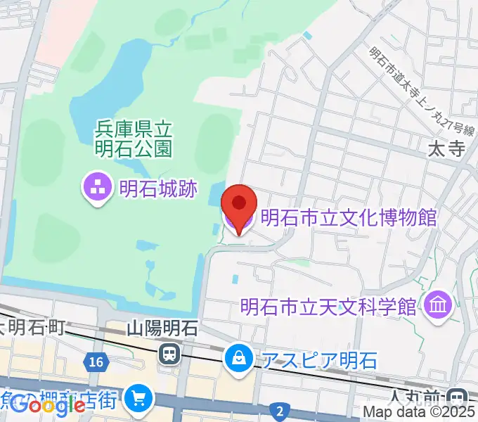 明石市立文化博物館の地図