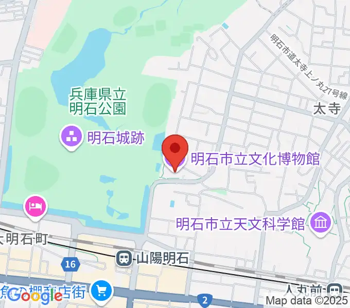 明石市立文化博物館の地図
