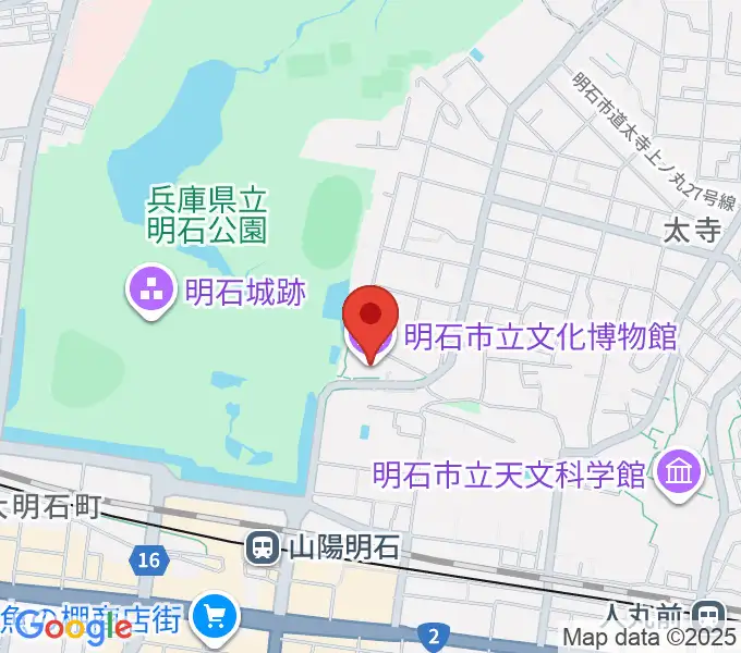 明石市立文化博物館の地図