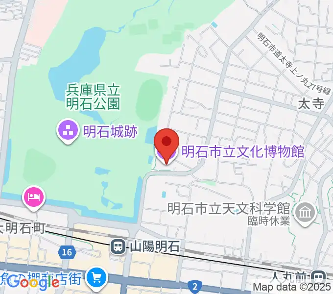 明石市立文化博物館の地図
