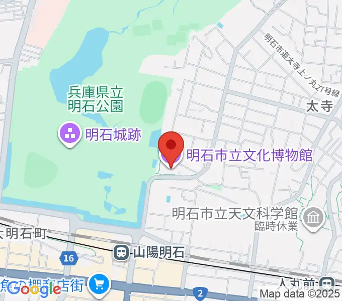 明石市立文化博物館の地図