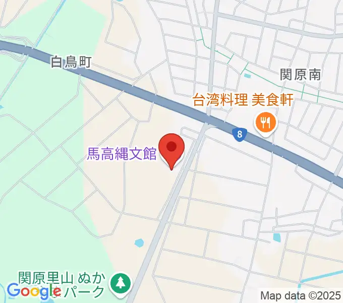 長岡市馬高縄文館の地図