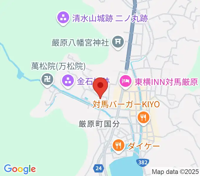 対馬博物館の地図