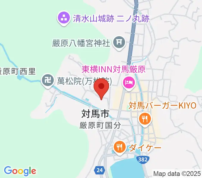 対馬博物館の地図