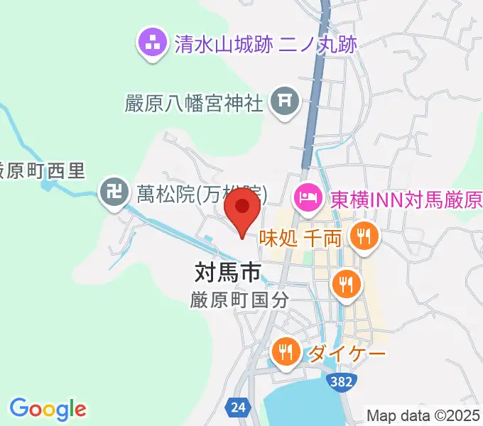 対馬博物館の地図