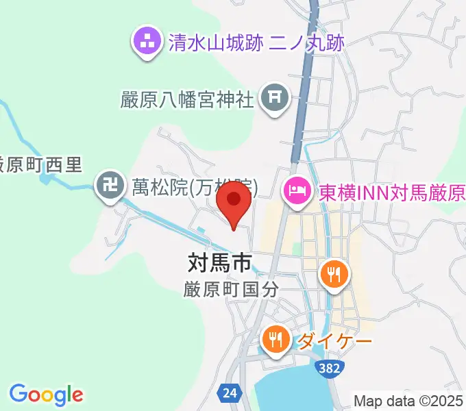 対馬博物館の地図