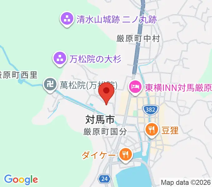 対馬博物館の地図
