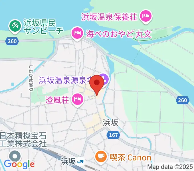 浜坂先人記念館 以命亭の地図