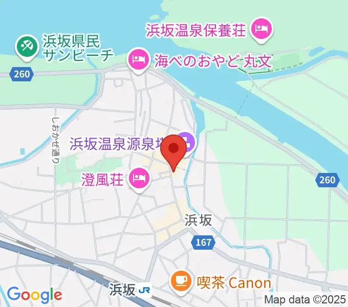 浜坂先人記念館 以命亭の地図
