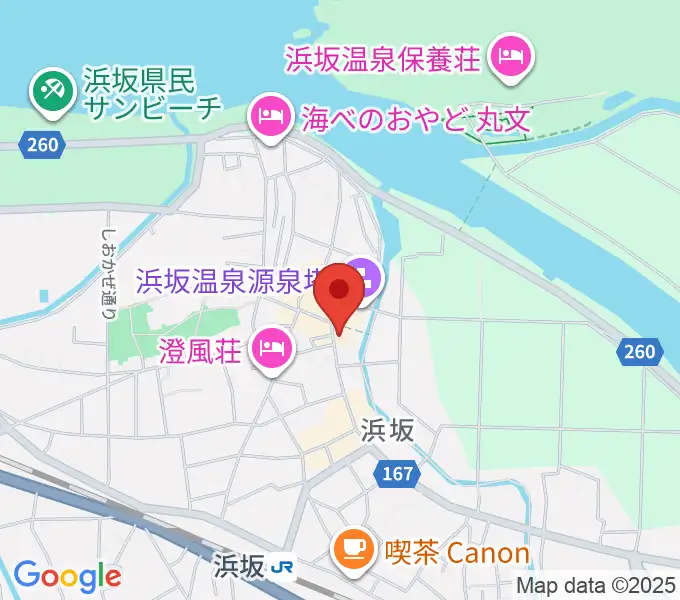 浜坂先人記念館 以命亭の地図