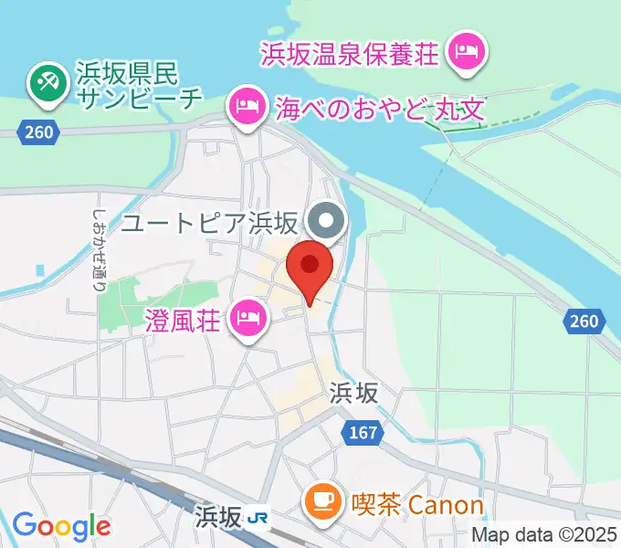 浜坂先人記念館 以命亭の地図