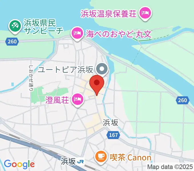 浜坂先人記念館 以命亭の地図