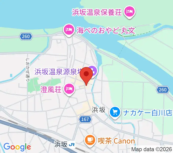 浜坂先人記念館 以命亭の地図