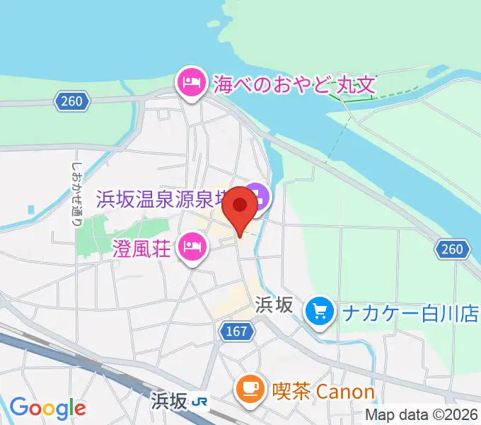 浜坂先人記念館 以命亭の地図