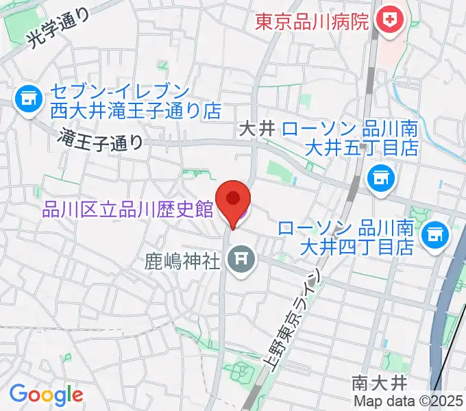 品川区立品川歴史館の地図