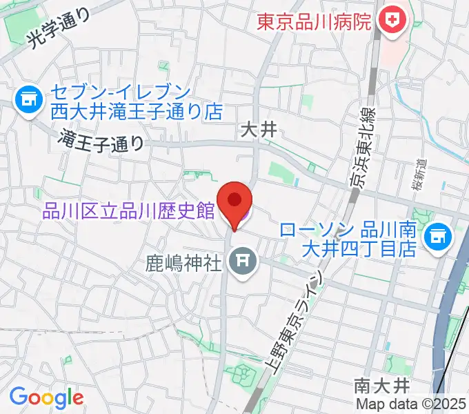 品川区立品川歴史館の地図