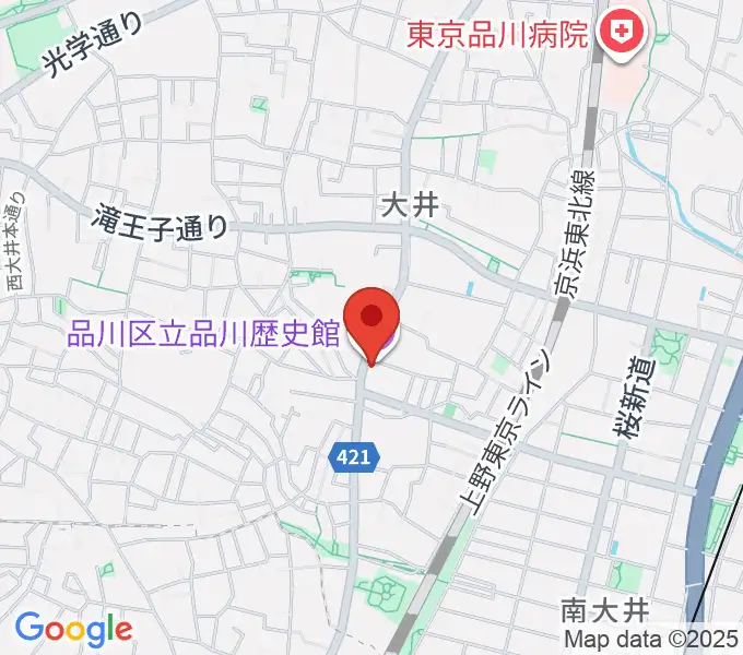 品川区立品川歴史館の地図