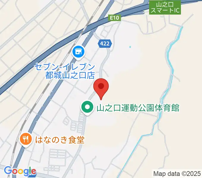 クロキリスタジアムの地図