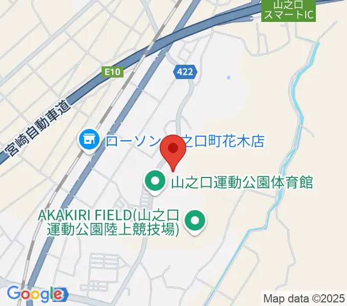 クロキリスタジアムの地図