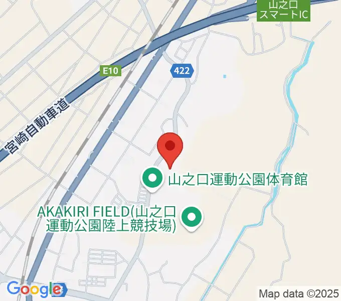 クロキリスタジアムの地図