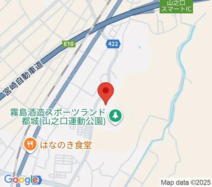 クロキリスタジアムの地図