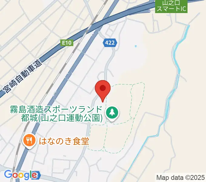 クロキリスタジアムの地図