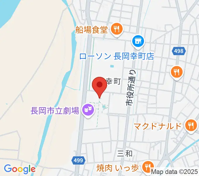 長岡市立科学博物館の地図