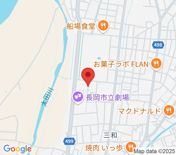 長岡市立科学博物館の地図