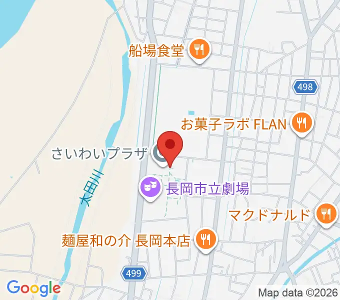 長岡市立科学博物館の地図