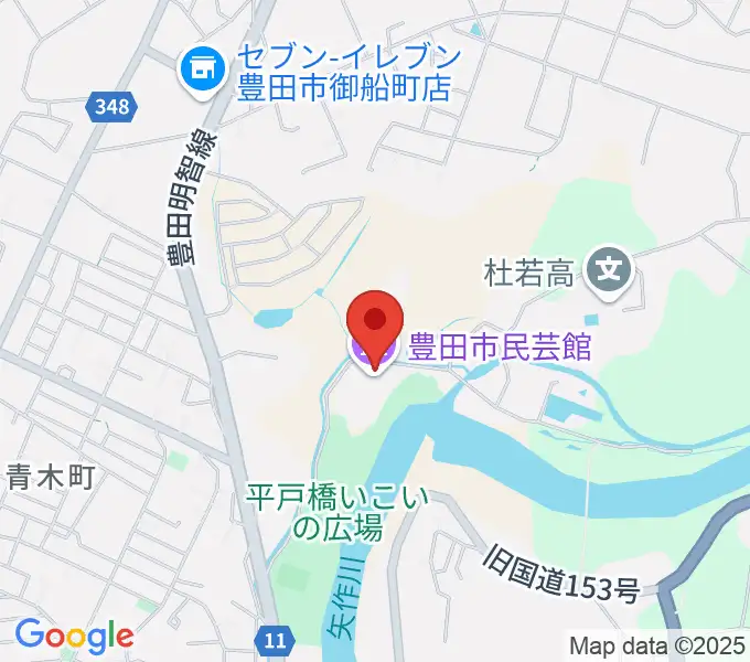 豊田市民芸館の地図