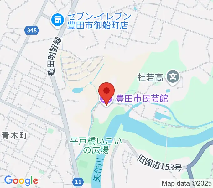 豊田市民芸館の地図