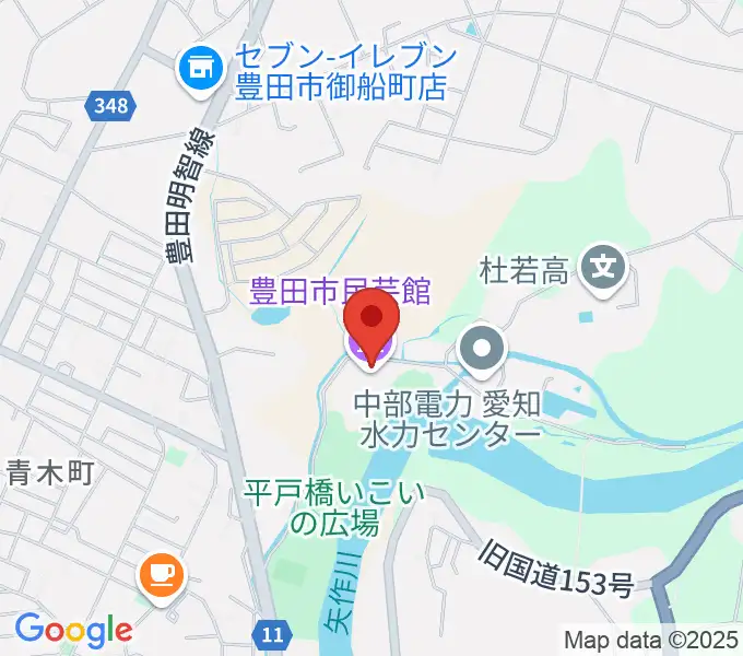 豊田市民芸館の地図
