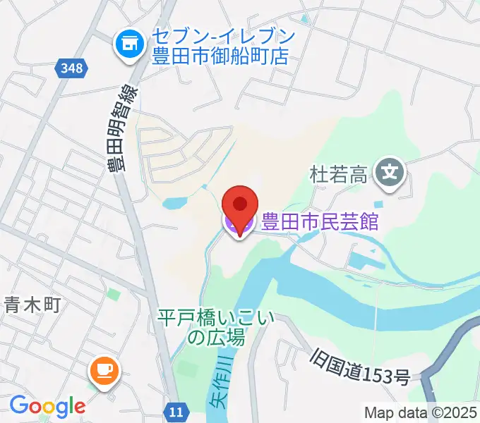 豊田市民芸館の地図