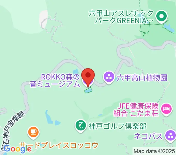 ROKKO森の音ミュージアムの地図