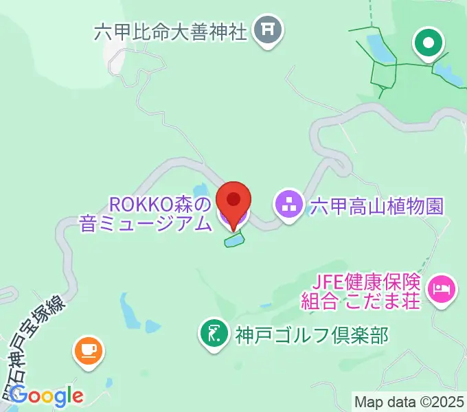 ROKKO森の音ミュージアムの地図