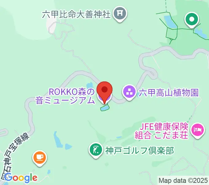 ROKKO森の音ミュージアムの地図
