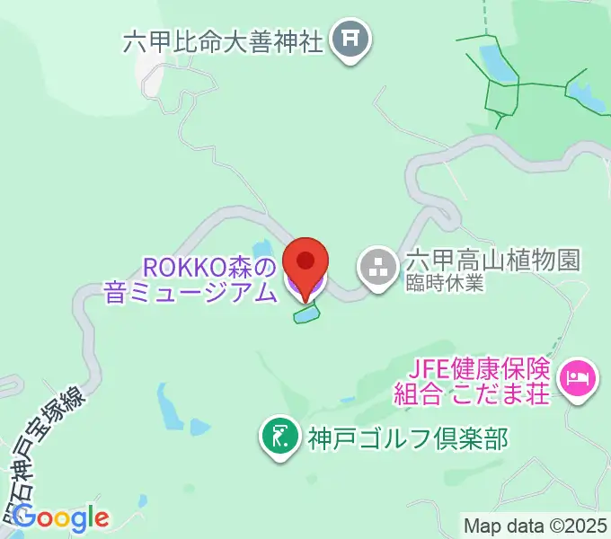 ROKKO森の音ミュージアムの地図