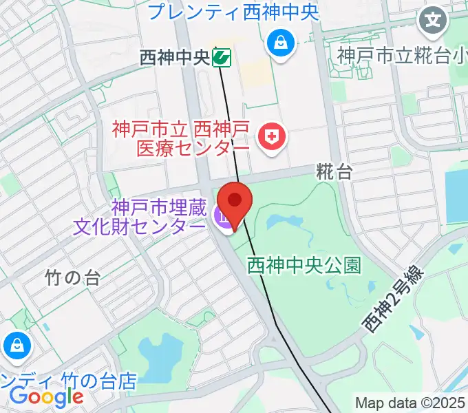 神戸市埋蔵文化財センターの地図
