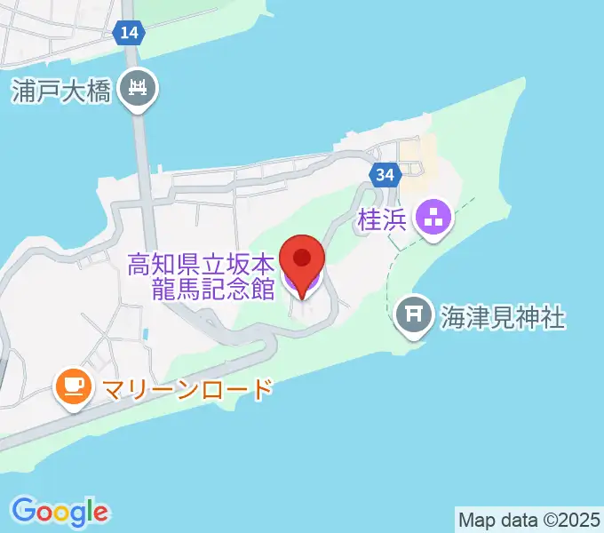 高知県立坂本龍馬記念館の地図