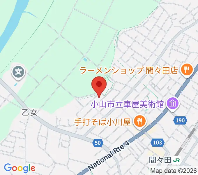 小山市立博物館の地図