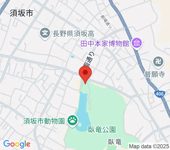 須坂市立博物館の地図