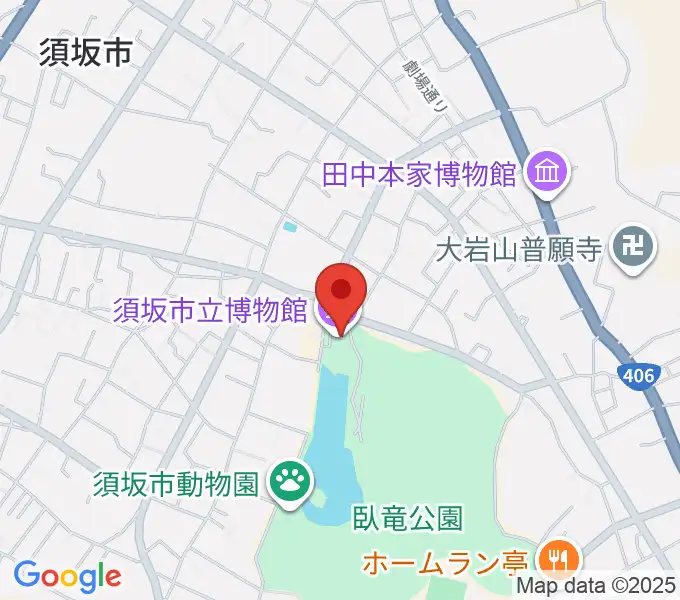 須坂市立博物館の地図