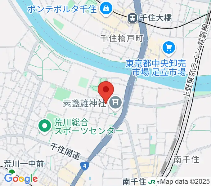荒川ふるさと文化館の地図