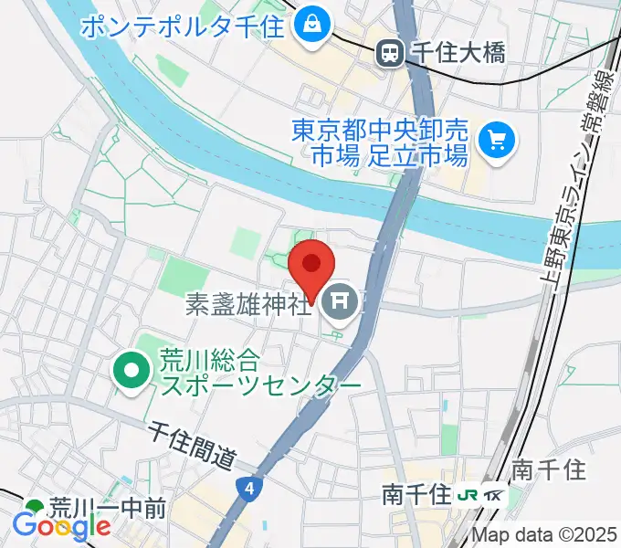 荒川ふるさと文化館の地図