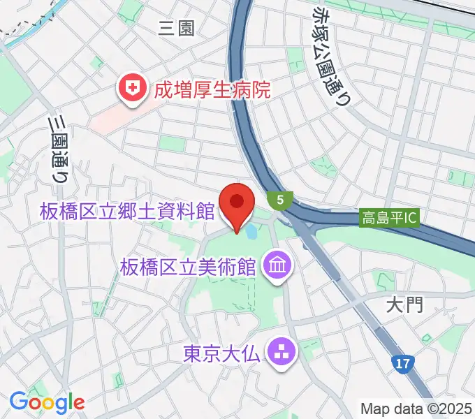 板橋区立郷土資料館の地図