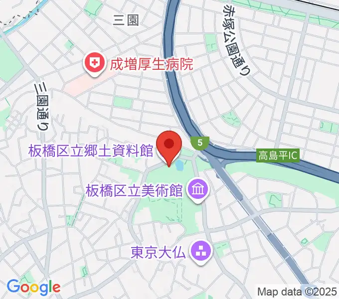 板橋区立郷土資料館の地図