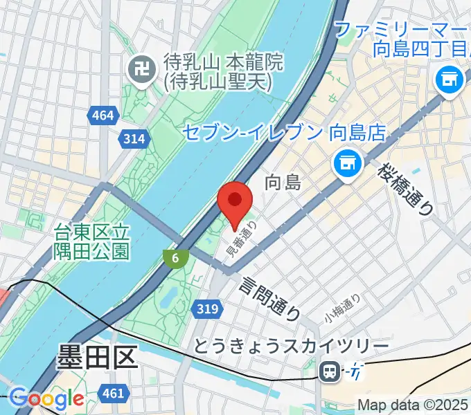 すみだ郷土文化資料館の地図